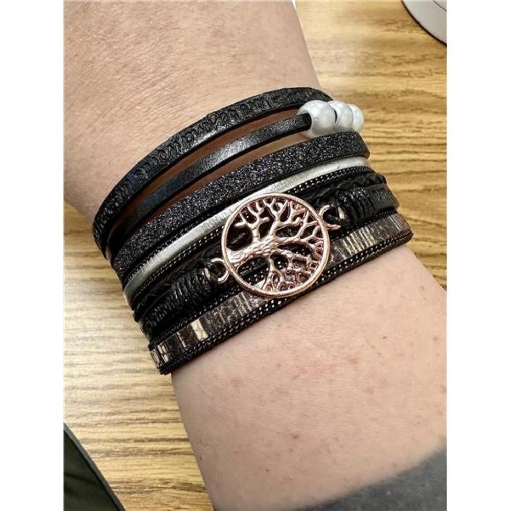 Inspirational Tree of Life Leather Bracelets for Women, Gifts for Teens Girls